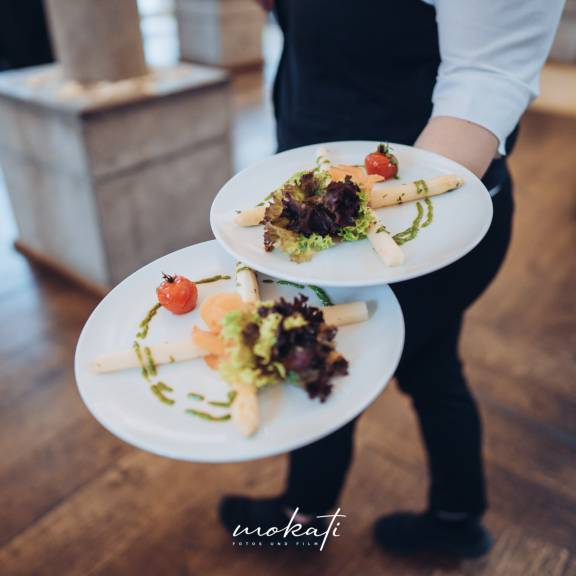 Spargelgericht im im Hotel Kloster Holzen